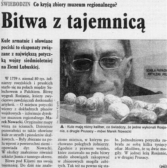 Art Bitwa z tajemnicą - Gazeta Lubuska z dnia 17 maja 2004r